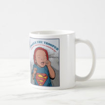 Tristen la taza del Superbaby del soldado de cabal
