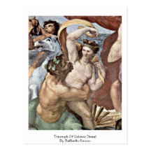 Triumph del detalle de Galatea de Raffaello Sanzio Postal