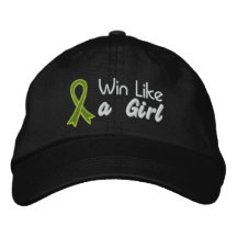 Triunfo como un chica - linfoma gorros bordados