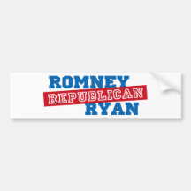 Triunfo del voto del funcionamiento de Romney Ryan Pegatina De Parachoque