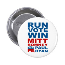 Triunfo del voto del funcionamiento de Romney Ryan Pins