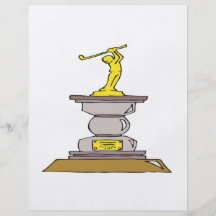 Trofeo del golf flyer a todo color