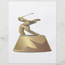 Trofeo del golf tarjetón