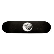 Troll black and white design skateboardbrett