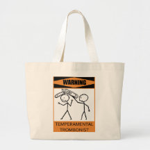Trombón temperamental amonestador bolsa de mano