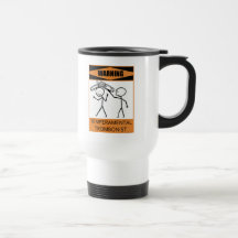 Trombón temperamental amonestador taza de café