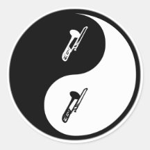 Trombone de Yin Yang Etiqueta