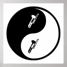 Trombone de Yin Yang Poster