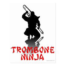 Trombone Ninja Tarjeta Postal