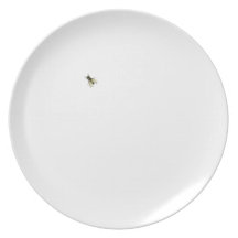 trompe - l ' placa de la mosca del oeil plato de comida