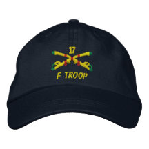 Tropa de F, gorra bordado 17ma caballería Gorras Bordadas