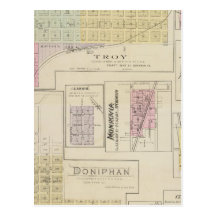 Troy, Doniphan, Larkin, Monrovia, Kansas Postales