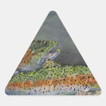 Trucha arco iris colcomanias trianguladas personalizadas