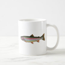 Trucha arco iris taza de café