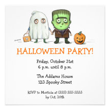 Truco del fiesta de Halloween o invitaciones de Tr Comunicado