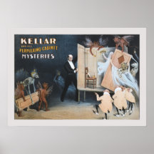 Truco mágico del vintage: gabinete desconcertante impresiones