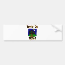 Truco o invitación (casa encantada) etiqueta de parachoque