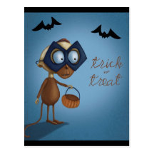 Truco o invitación - postal de Halloween