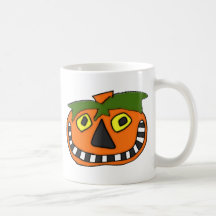 Truco o invitación principal de la calabaza tazas