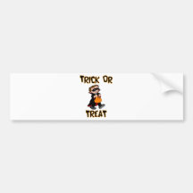 Truco o invitación (traje del vampiro) etiqueta de parachoque