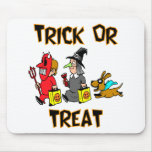 Truco o invitación (Truco-O-Treaters con el perro) Alfombrilla De Ratón