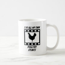 Trucos de las aves de corral taza de café