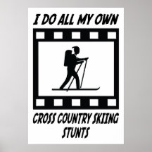 Trucos del esquí del campo a través posters