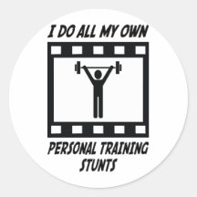 Trucos personales del entrenamiento etiquetas redondas