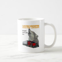 Trueque del lobo solitario tazas de café