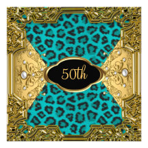 Trullo 4 del leopardo de la fiesta de cumpleaños invitación