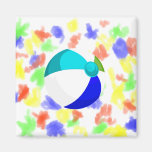 trullo azul green.png de la pelota de playa imán para frigorífico