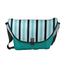 Trullo retro y rayas azules bolsas de mensajeria