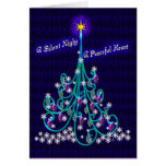Trullo y árbol violeta (tarjeta personalizada de N
