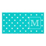 Trullo y modelo de lunar blanco. Monograma de enca Tarjetas Fotográficas Personalizadas