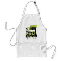 TSHIRTLimeMensCityScapeTshirt Delantal