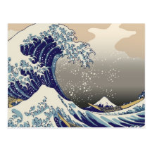 Tsunami japonés tarjeta postal