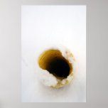 Tubo amarillo en el arte abstracto de la nieve a c posters