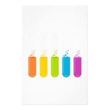 Tubos de ensayo de la ciencia de la química papelería de diseño