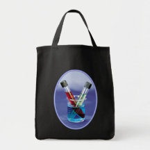 Tubos de ensayo del laboratorio bolsa lienzo