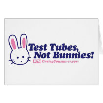 Tubos de ensayo, no tarjeta de los conejitos tarjetas