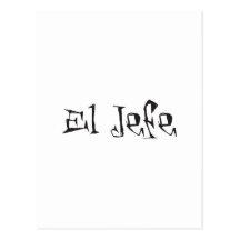 Tuerto del logotipo del EL Jefe enrrollado Tarjeta Postal