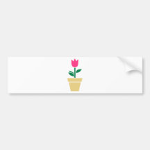 Tulipán de la flor etiqueta de parachoque