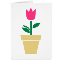 Tulipán de la flor tarjetón