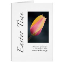 Tulipán del tiempo de Pascua Felicitación
