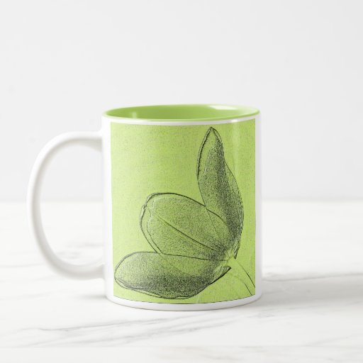 Tulipán verde taza