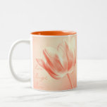 Tulipán vivo, risa, amor del melocotón tazas