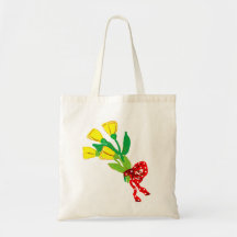 tulipanes amarillos bolsa