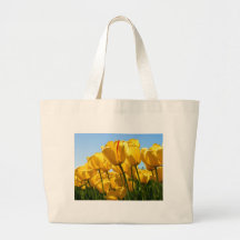 Tulipanes amarillos bolsas de mano