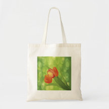 Tulipanes anaranjados bolsas de mano