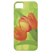 Tulipanes anaranjados iPhone 5 Case-Mate cárcasas